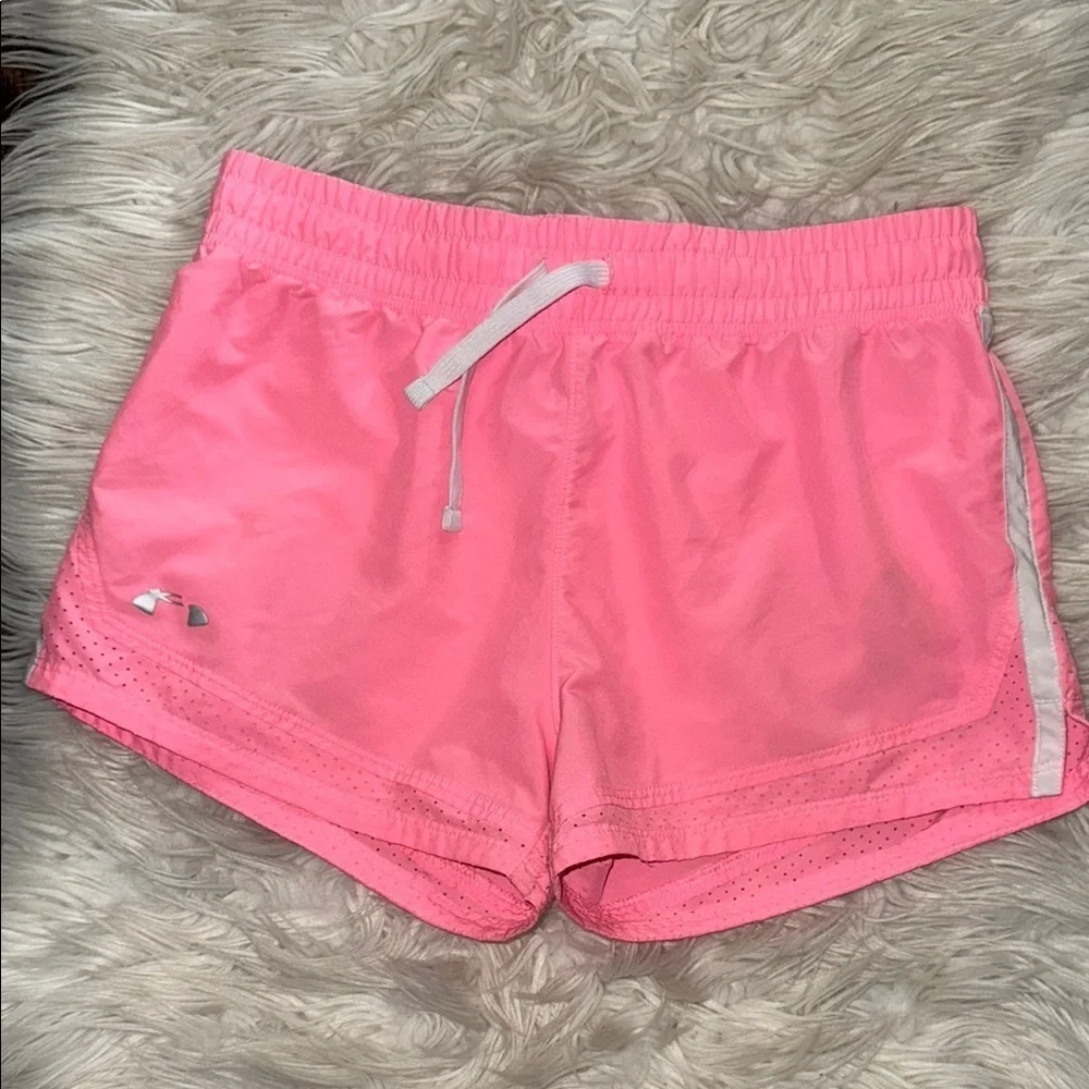 Under Armour Girl's Vibrant Pink Athletic Shorts